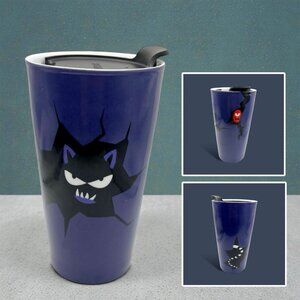 Davids Tea 2018 Halloween Bat Monster To Go Tall Ceramic Travel Mug Tumbler NEW!